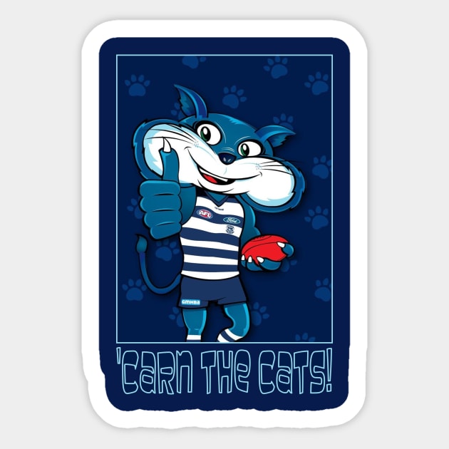 Geelong - 'CARN THE CATS! Sticker by OG Ballers